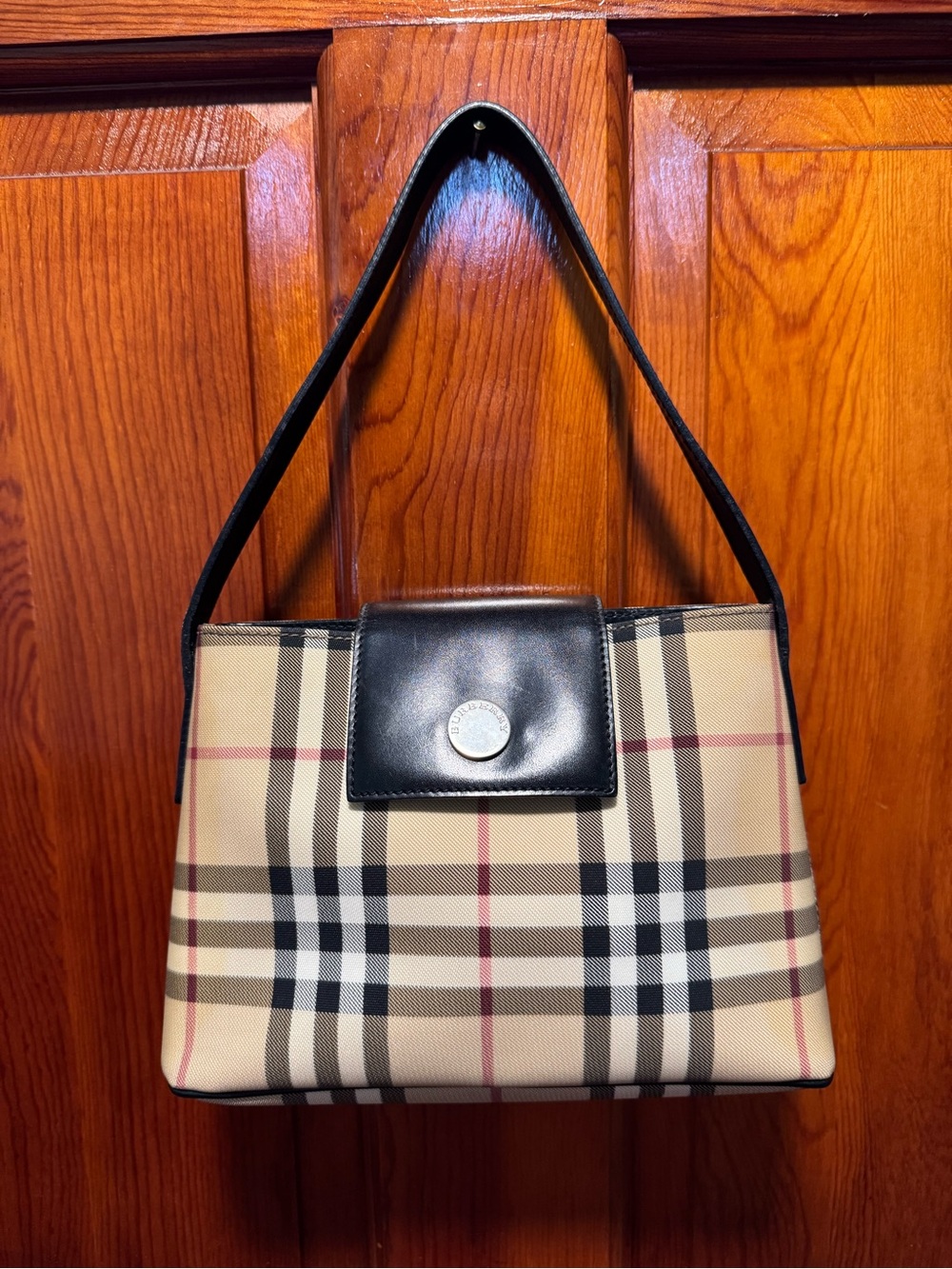 Burberry Nova Check Mini Shoulder Bag in Beige and Black - Picture 2 of 8